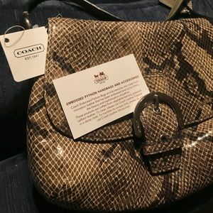 NWT Coach Purse — Python Print — Crossbody Strap